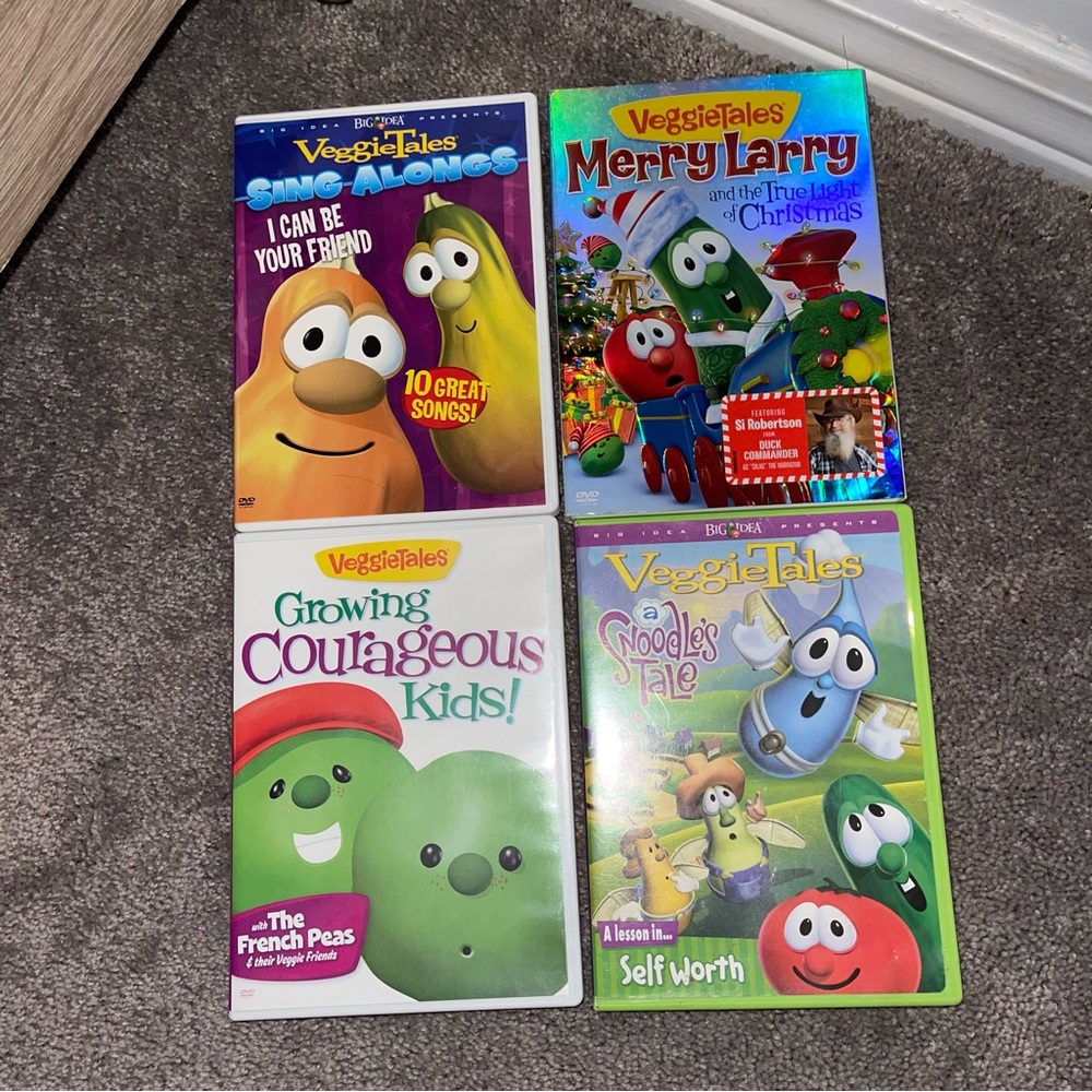 4 - Veggie Tales DVDs EUC